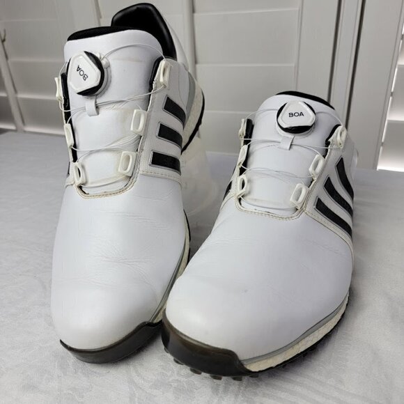 Adidas TOUR360 XT-SL BOA F34188 Spikeless White Black Mens Golf Shoes Size 11 - Picture 4 of 16